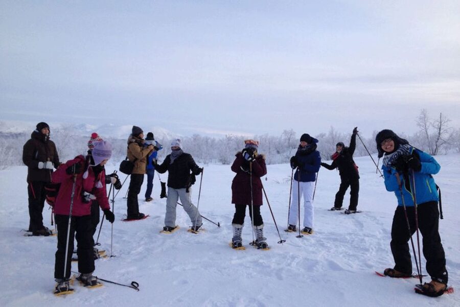 Abisko: Wilderness Snowshoe Hike - Learning to walk on snowshoes