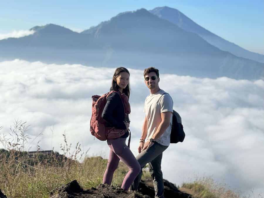 Bali: Mount Batur Guided Sunrise Trek with Breakfast - The descent and volcanic scenery