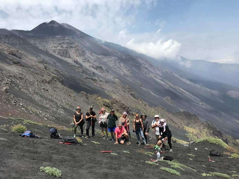 Catania: Mount Etna Adventurous Hiking Tour with Equipment - Grotta Pitagora and the sandy descent
