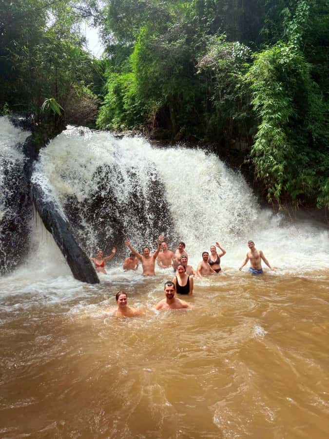 Chiang Mai: 2-Days Jungle Trek, Waterfalls and Karen Village - Waterfall lunch and a cool afternoon swim