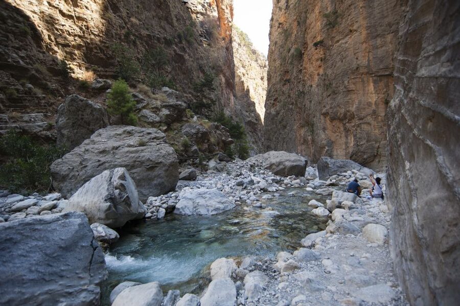 Crete: Samaria Gorge Hike - Agia Roumeli: swim, food, and recovery