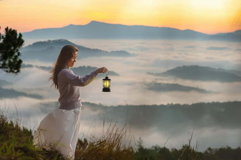Dalat: Cloud Chasing packaged hike - Sunrise Pickup Included - Sunrise above Da Lat’s cloud layer