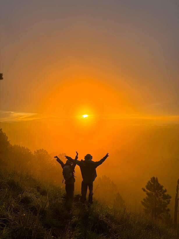 Dalat: Cloud Chasing packaged hike - Sunrise Pickup Included - Walking through the dark forest