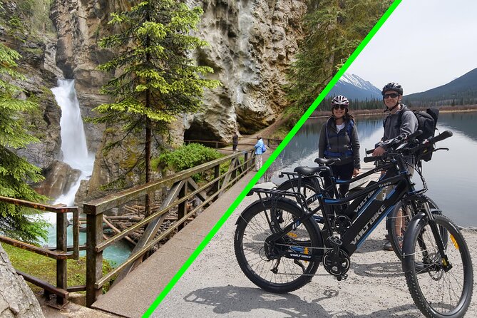 eBike and Hike Banff to Johnston Canyon small group guided program - Shaded riding on the Legacy Trail