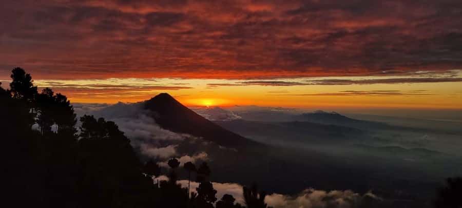 From Antigua: Adventure, 2-Day Hiking to Acatenango Volcano - The sunrise climb above the clouds