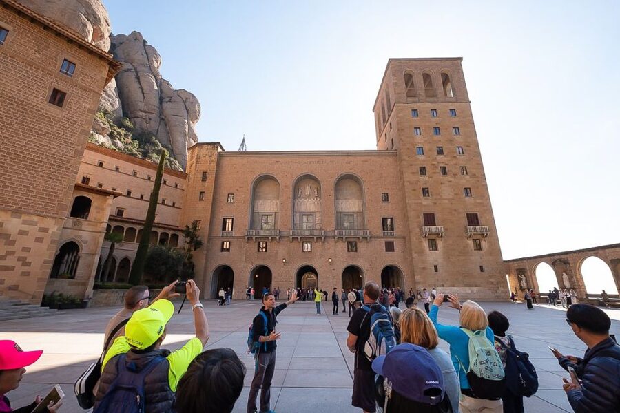 From Barcelona: Montserrat Monastery, Easy Hike, Cable Car - An easy hike with big rock formations