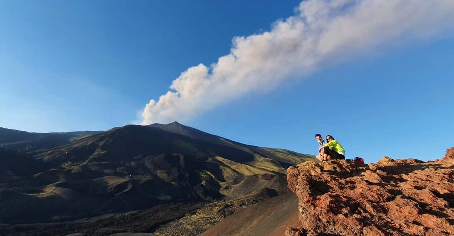 From Taormina: Etna Tour with Hiking, Cave Visit, & Tastings - Walking the extinct craters at Rifugio Sapienza