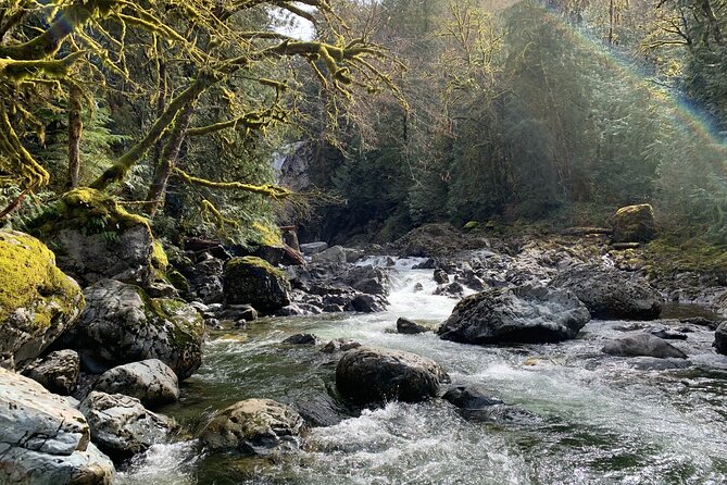 Guided forest hike to Seattle waterfalls incl. Snoqualmie Falls - Borst Lake and the Mount Si reflection