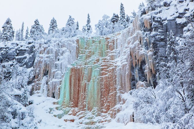Hike to Frozen Waterfalls of Korouoma Including BBQ Lunch from Rovaniemi - Walking among frozen falls and canyon walls