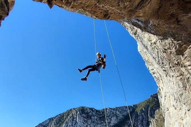 Hiking Climbing And Rappelling In The Eaglets Nest - Safety, equipment, and guide support
