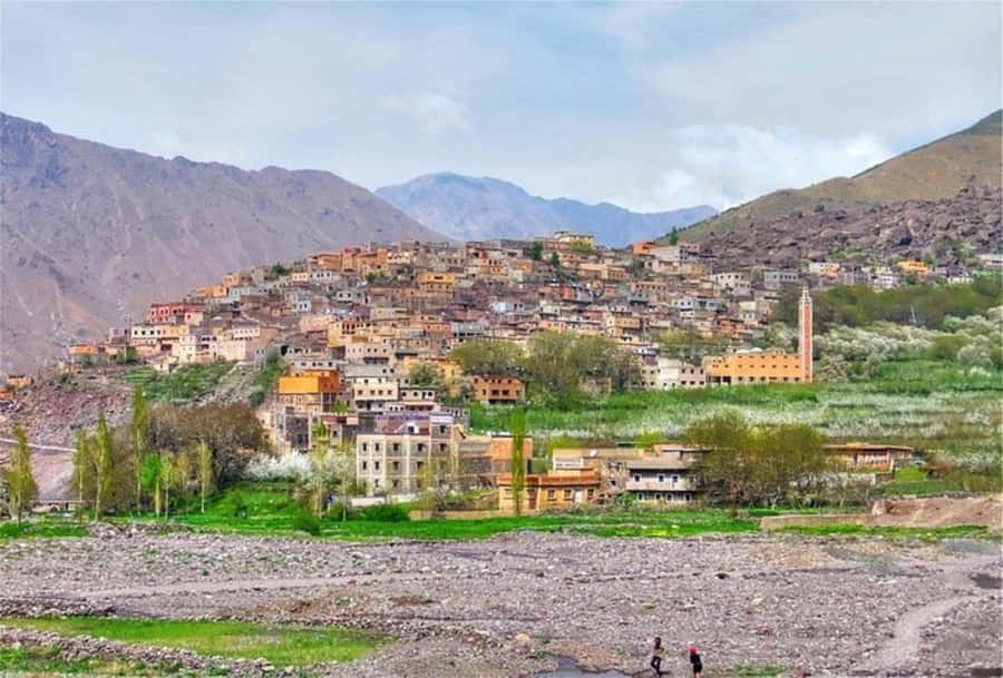 Marrakech: Atlas Mountains & Valleys Waterfall Hike w/ Lunch - Walking through Imlil Valley and Berber villages