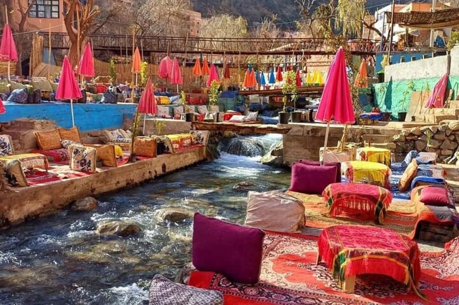 Marrakech: Ourika Valley Trip with Waterfall Hike & Lunch - Pickup, minivan travel, and the first mountain views