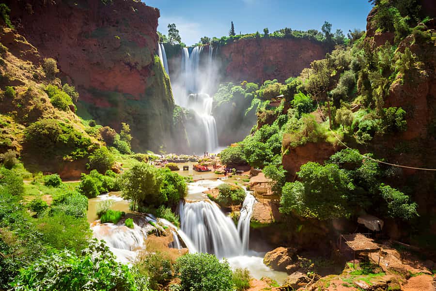 Marrakesh: Ouzoud Waterfalls Trip with Hike & Boat Option - Your first view of the Ouzoud cascades