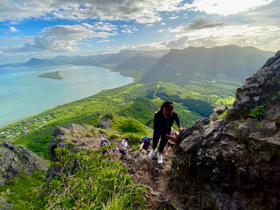 Mauritius: Le Morne Mountain UNESCO Eco Hike - Four scrambling sections, with the hardest work near the top