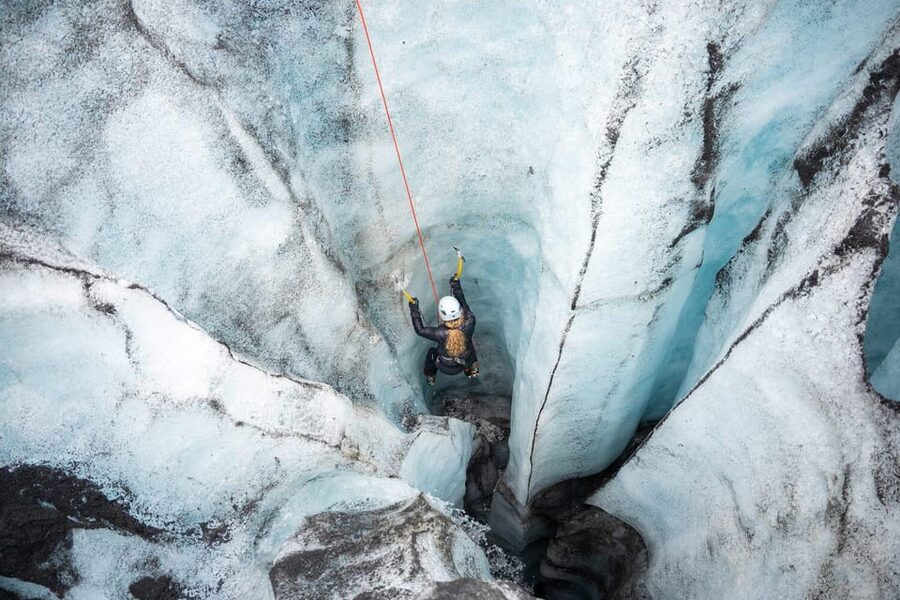 Reykjavík: Sólheimajökull Glacier Hike & Ice Climbing Intro - Gearing up with crampons, ropes, and ice axes