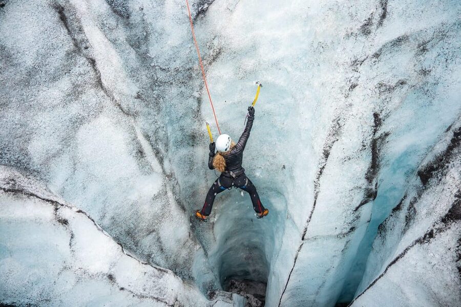 Reykjavík: Sólheimajökull Glacier Hike & Ice Climbing Intro - Walking through blue ice and changing terrain