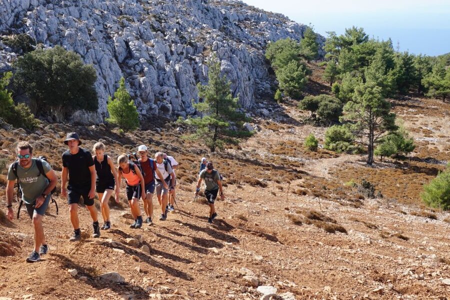 Rhodes: Hiking Tour to the Summit of Akramitis with Photos - Guide care and the limits of group hiking
