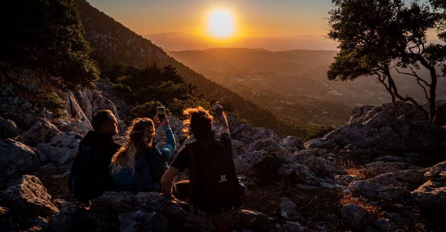 Rhodes: Profitis Ilias Guided Sunset Hike - The headlamp descent to Salakos