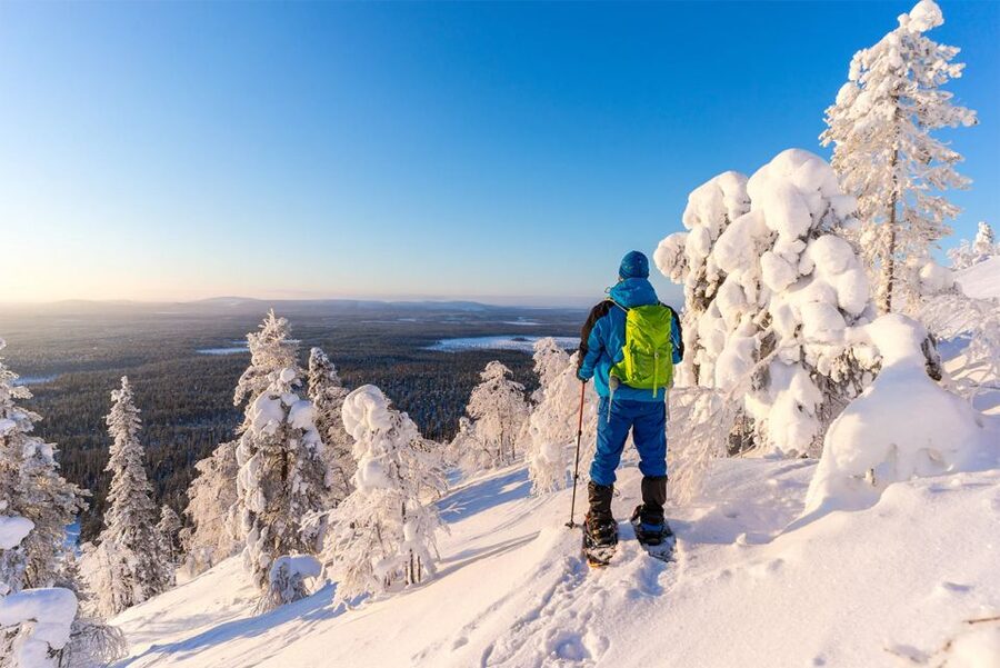 Rovaniemi: Hiking and Snowshoeing Adventure in Lapland - The climb to the viewpoint