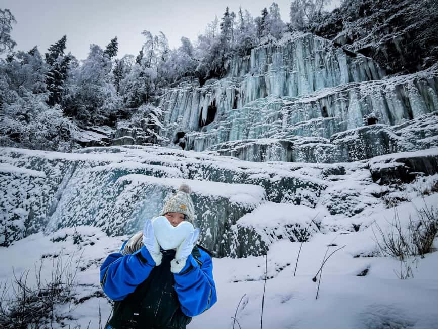 Rovaniemi: Korouoma Canyon Frozen Waterfalls Hike & BBQ - Frozen waterfalls worth the effort