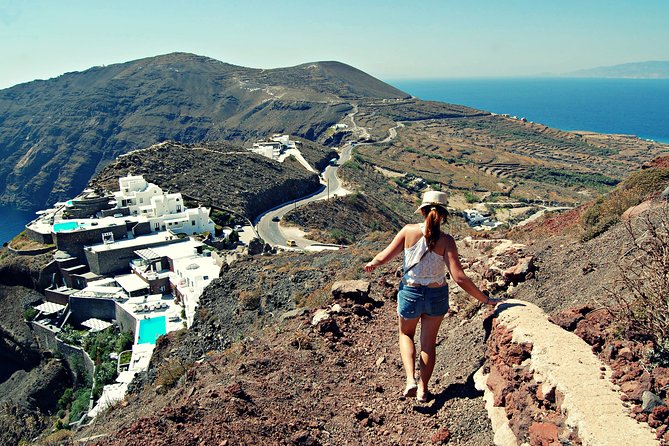 Santorini Caldera Walk Hiking Experience Fira-Oia - The trail changes from town streets to rough ground