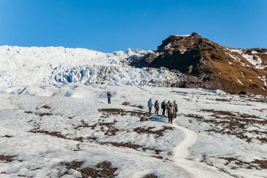 Skaftafell: Falljokull Glacier Easy Group Hike - Learning to walk on ice