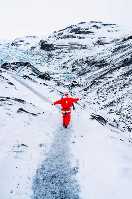 Sólheimajökull: Blue Ice Glacier Hike near Vík (Easy) - Blue crevasses, volcanic stripes, and ice holes