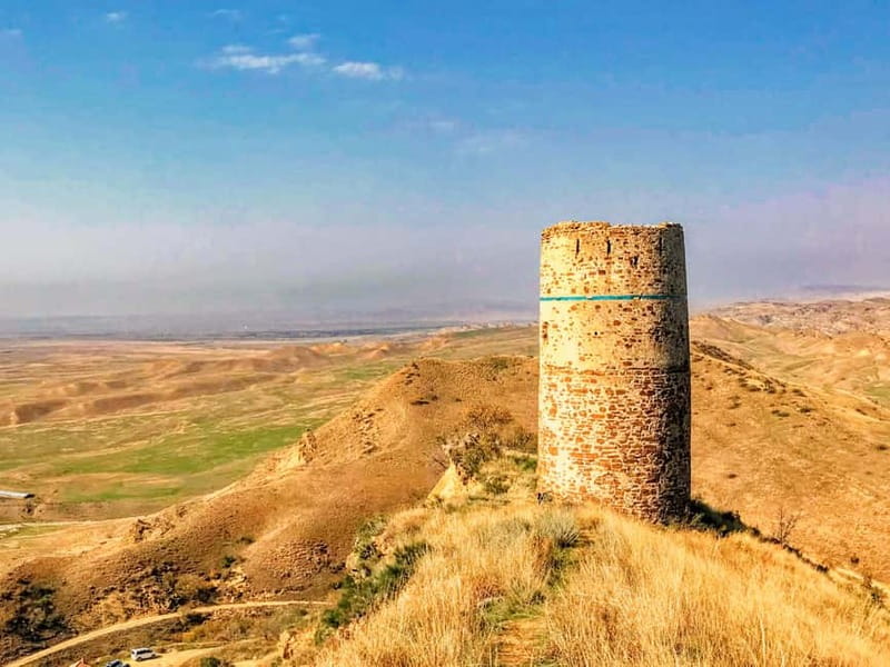 Tbilisi: Real Adventure – Gareja & Rainbow Desert 4x4 + Hike - Walking around Mravaltskaro Lake and the Rainbow Mountains