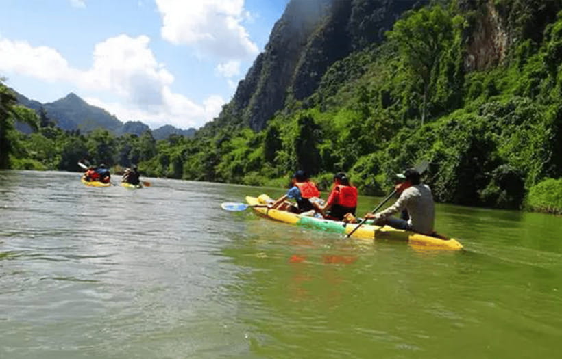 Vang Vieng: Day Tour with Kayaking, Ziplining, and Rafting - Blue Lagoon 1 after the adrenaline