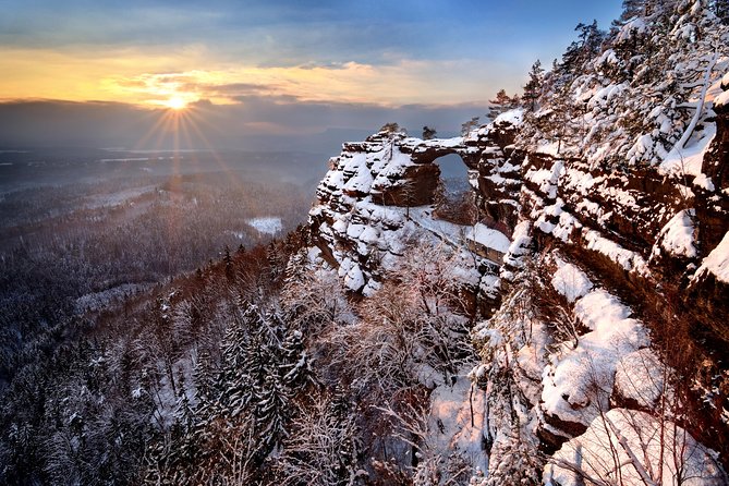 Winter Fairytale The BEST of Bohemian & Saxon Switzerland Hiking Tour - Pravcicka Gate and Sokoli Hnizdo